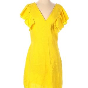 A New Day yellow flutter sleeve dress